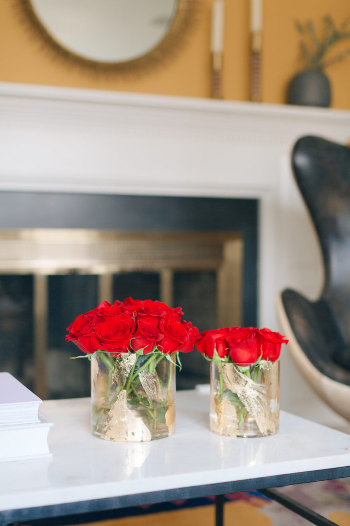 Eva Amurri Martino shows off her DIY Brushed Gold Vase