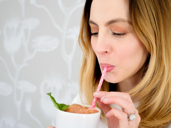 Eva Amurri Martino sips a frozen strawberry basil margarita