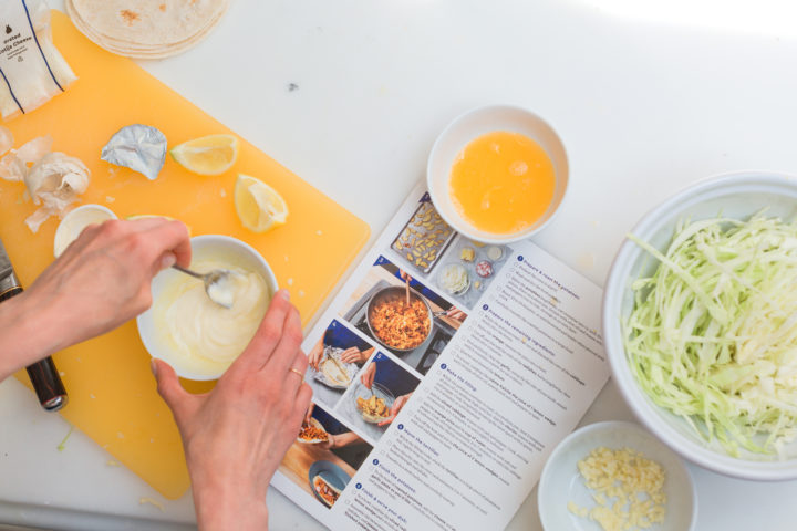 Eva Amurri Martino makes Blue Apron Chorizo Tacos.