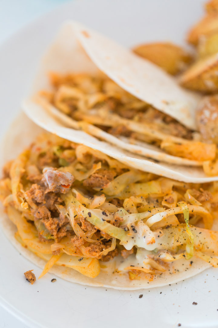 Eva Amurri Martino makes Blue Apron Chorizo Tacos.