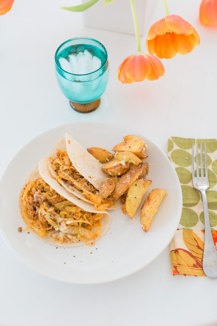 Eva Amurri Martino makes Blue Apron Chorizo Tacos.