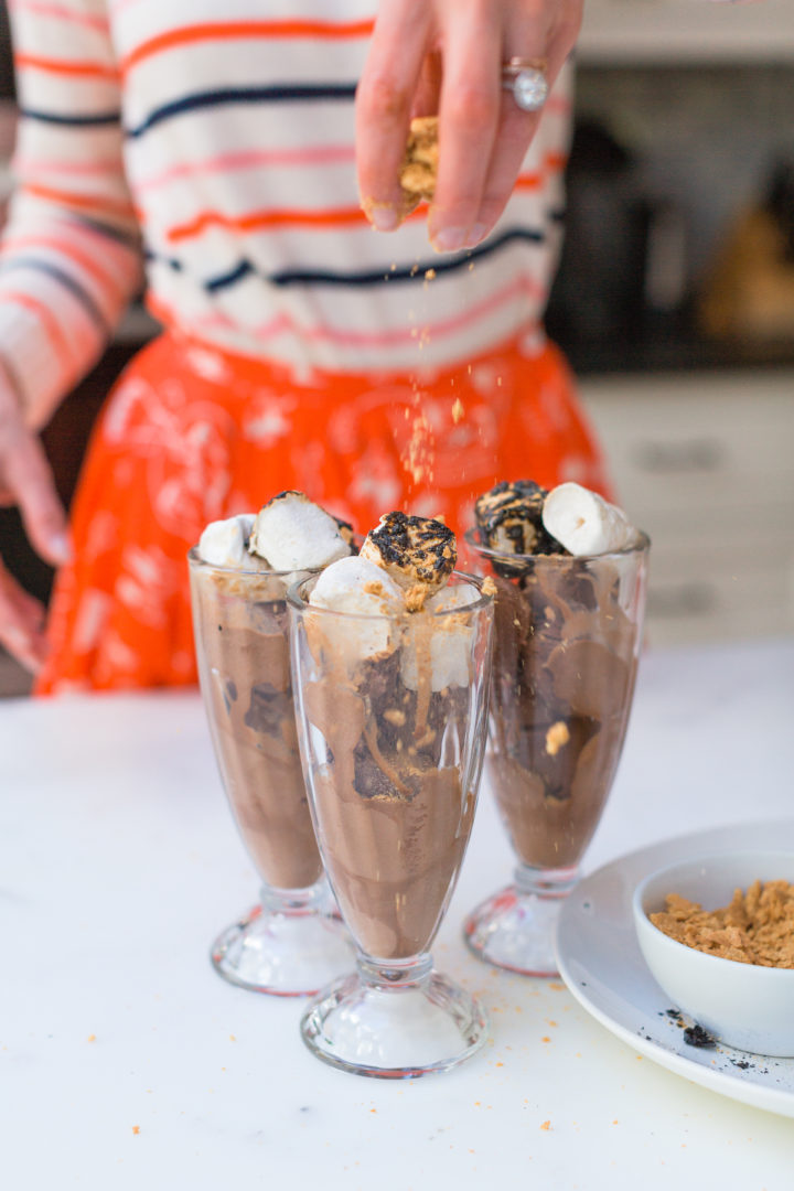 Eva Amurri Martino prepares to make Smores Sundaes at her Connecticut home