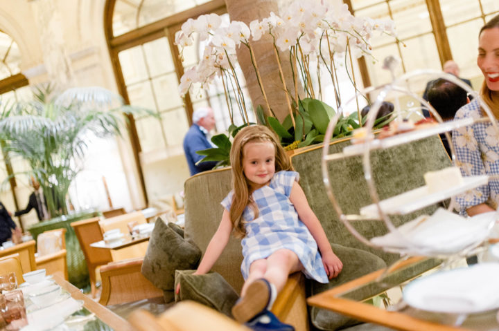 Eva Amurri Martino's daughter Marlowe enjoys high tea at the Plaza Hotel in New York City