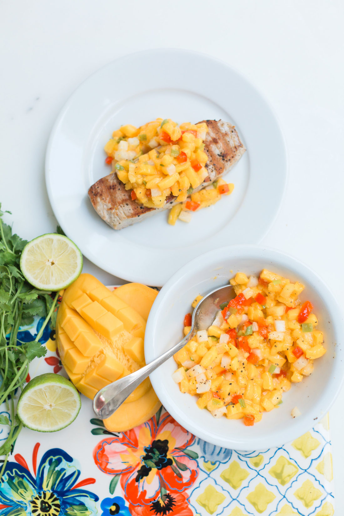 RECIPE: Grilled Tuna with Mango Salsa - Happily Eva After