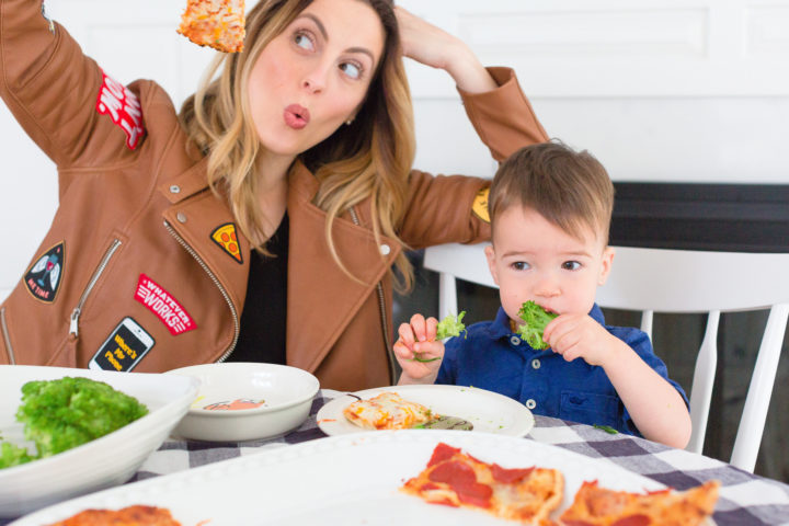 Eva Amurri Martino makes goofy faces next to her son Major