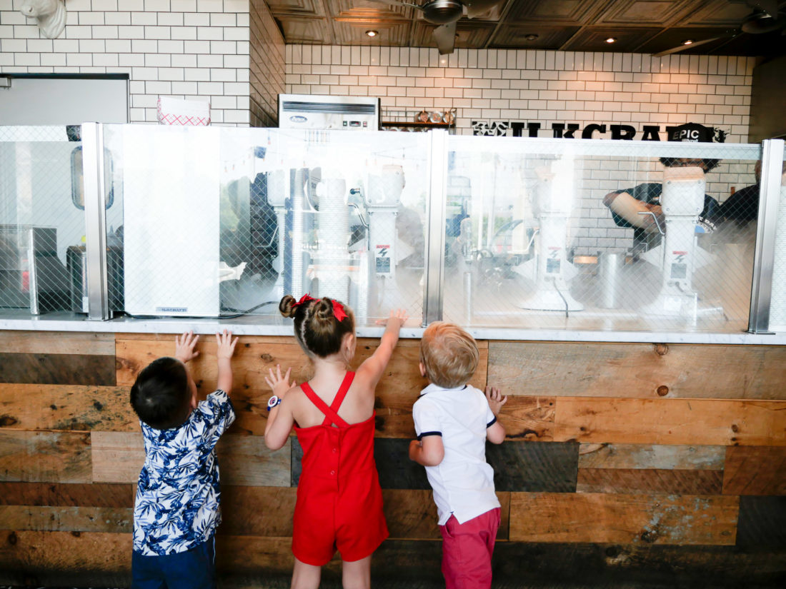 Marlowe and Major martino investigate the ice cream parlour on the fourth of july