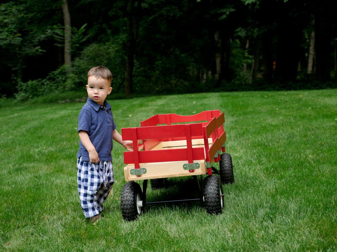 Major Martino wears a blue polo shirt and checked pants in connecticut on the fourth of july