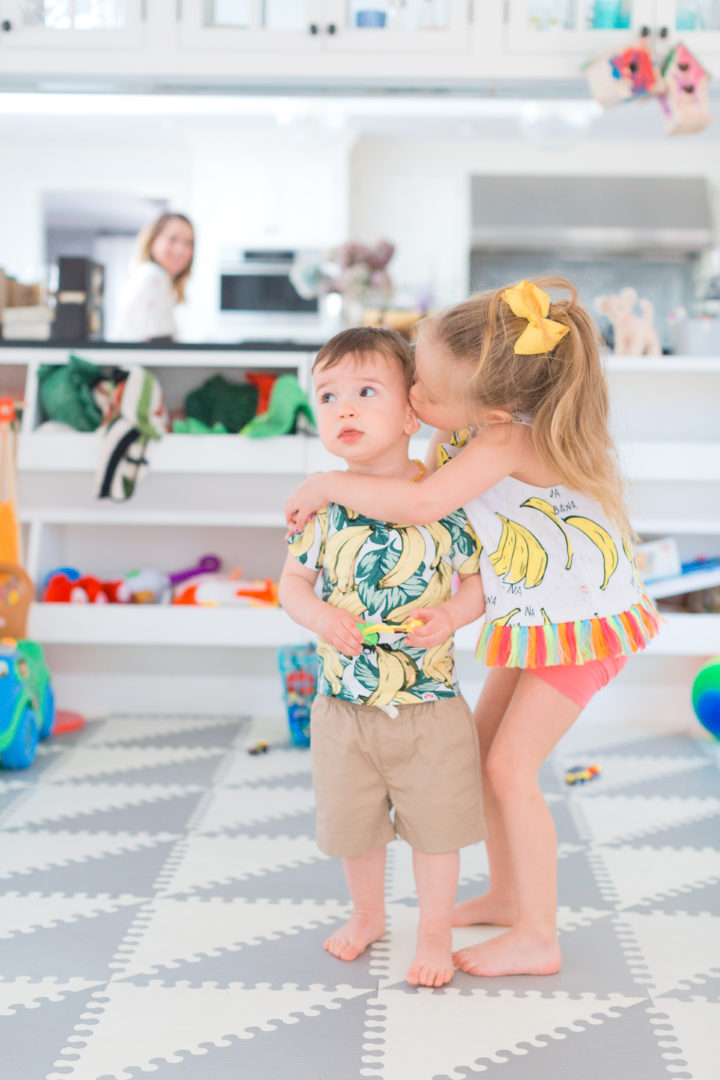 Eva Amurri Martino's daughter Marlowe kisses her brother Major