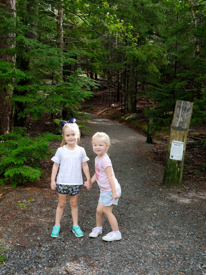 Eva Amurri Martino's daughter Marlowe with a friend in Bar Harbor, ME.