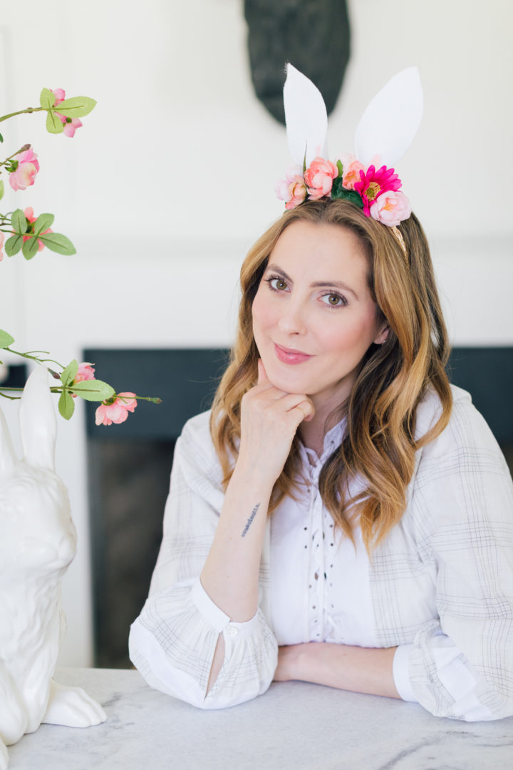 Eva Amurri Martino of Happily Eva After gives a DIY tutorial on how to make her Woodland Bunny Headband for Easter