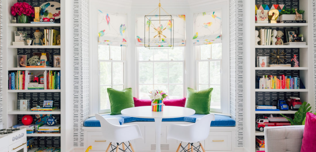 A colorful banquet in the playroom of Eva Amurri Martino's newly renovated Westport CT home