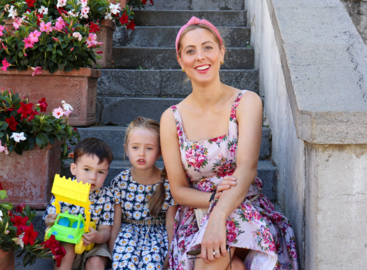 Eva Amurri Martino and her kids Marlowe and Major in Rome