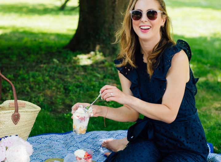 Eva Amurri Martino enjoys a picnic in her backyard