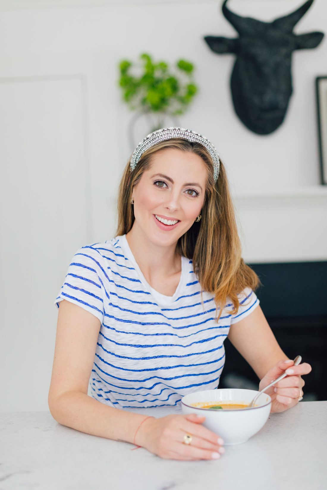 Eva Amurri Martino enjoys her Heirloom Tomato Soup With Grilled Cheese Croutons recipe