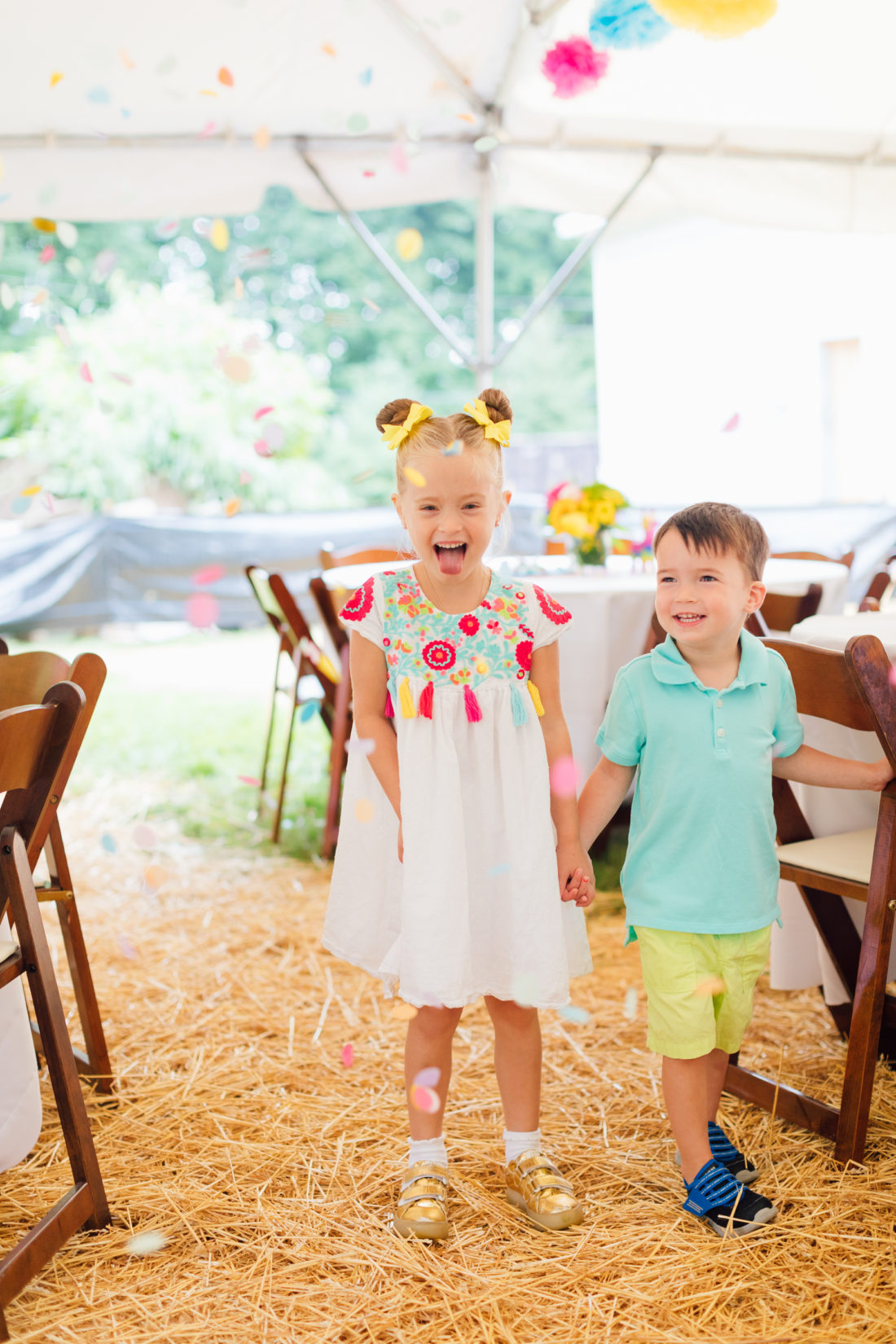 Marlowe Martino and brother Major at her Cinco de Marlowe themed 5th birthday fiesta