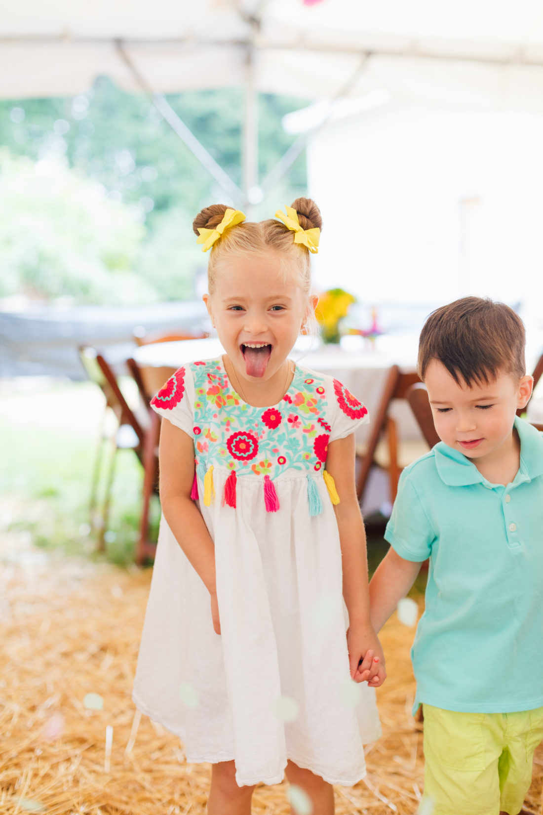 Marlowe Martino and brother Major at her Cinco de Marlowe themed 5th birthday fiesta