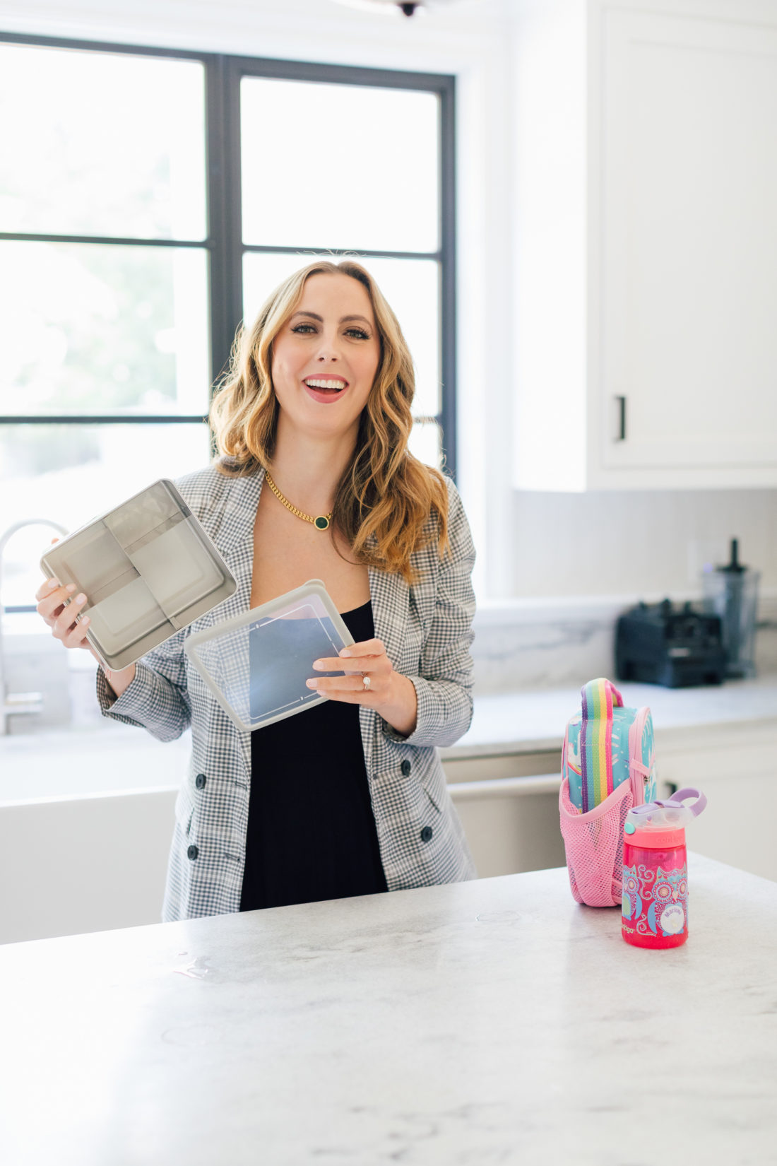 Eva Amurri Martino holds up one of her favorite bento box style lunch box