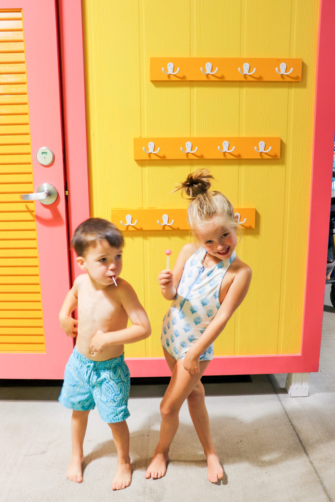 Marlowe and Major Martino attend their first swim class as part of parents Eva and Kyle Martino's prioritization of kids water safety