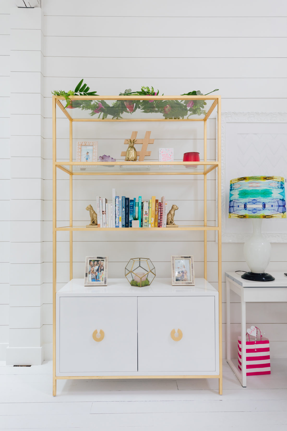 Shelf styling in the Happily Eva After Studio