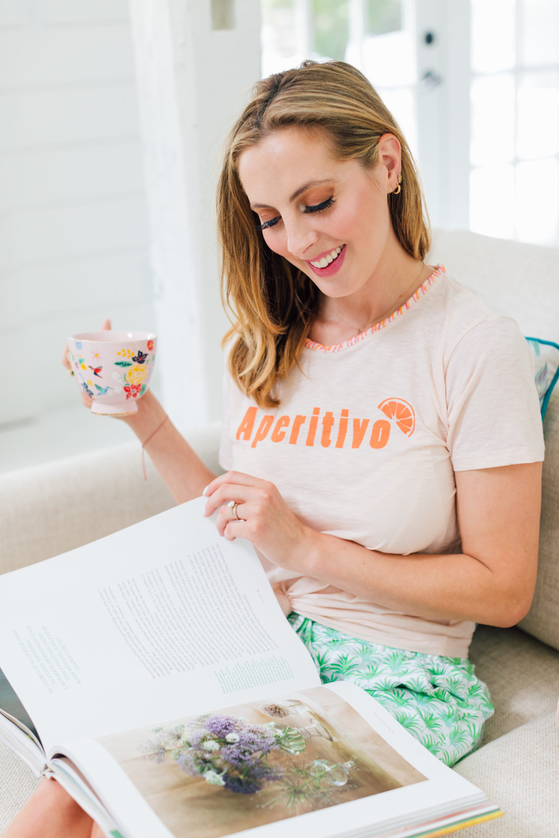 The final product of Eva Amurri Martino's embroidered tee DIY