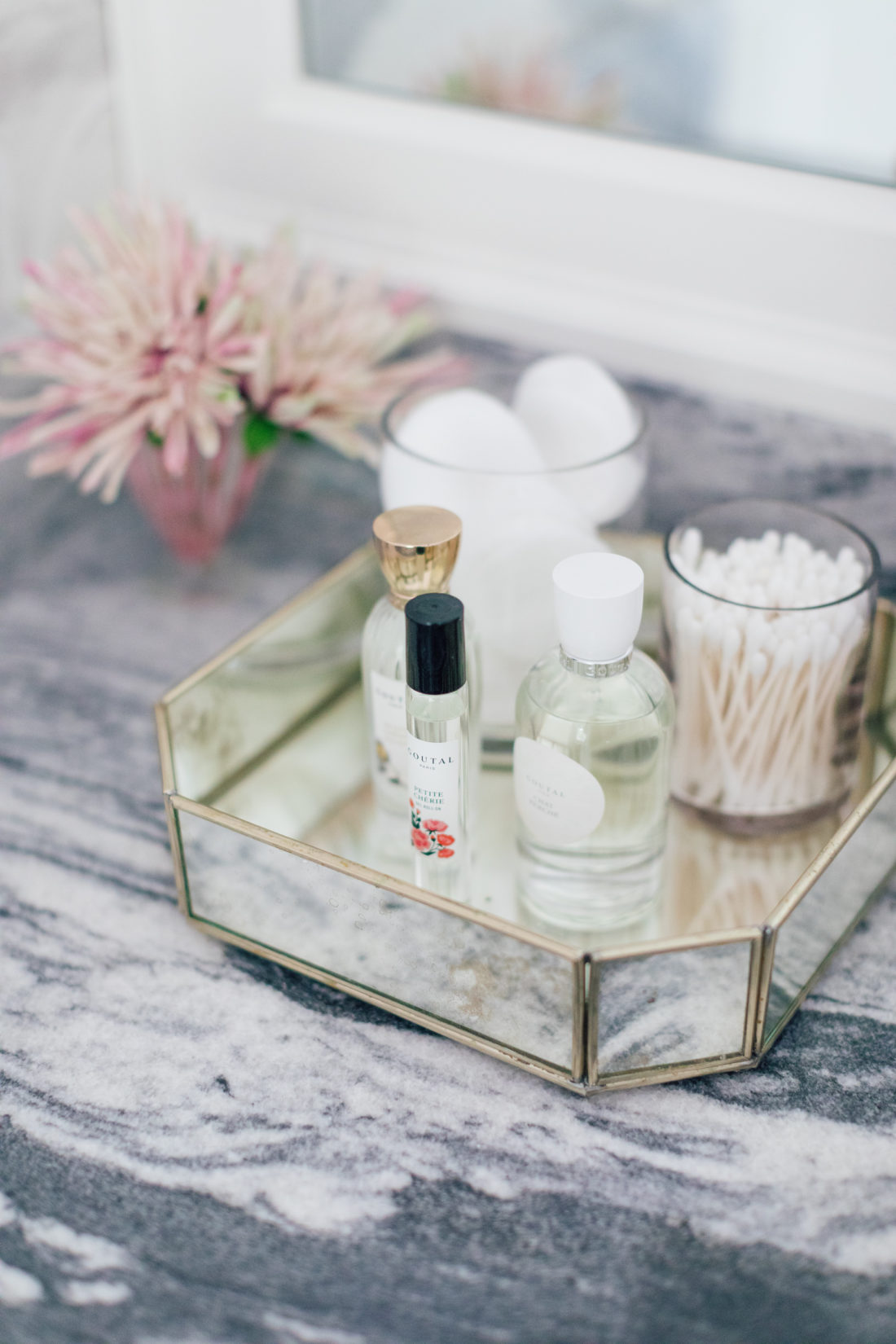 A mirrored vanity in Eva Amurri Martino Master Bathroom