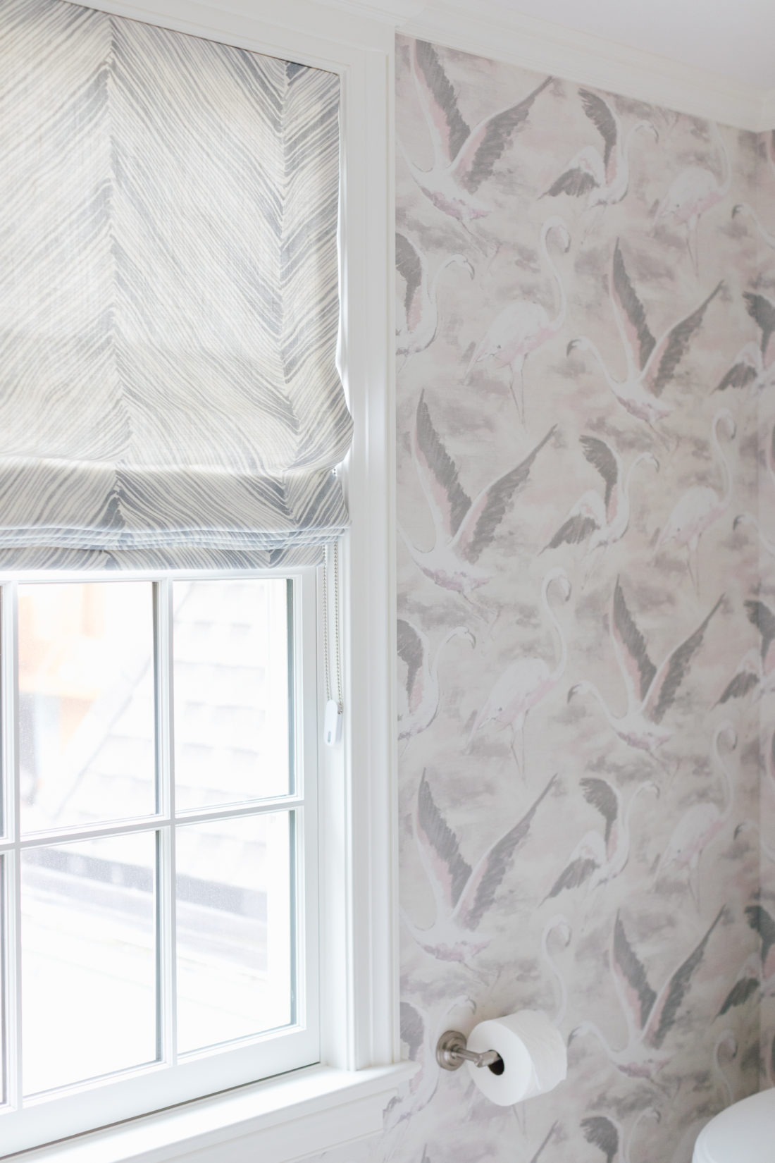 The wallpaper in Eva Amurri Martino Master Bathroom