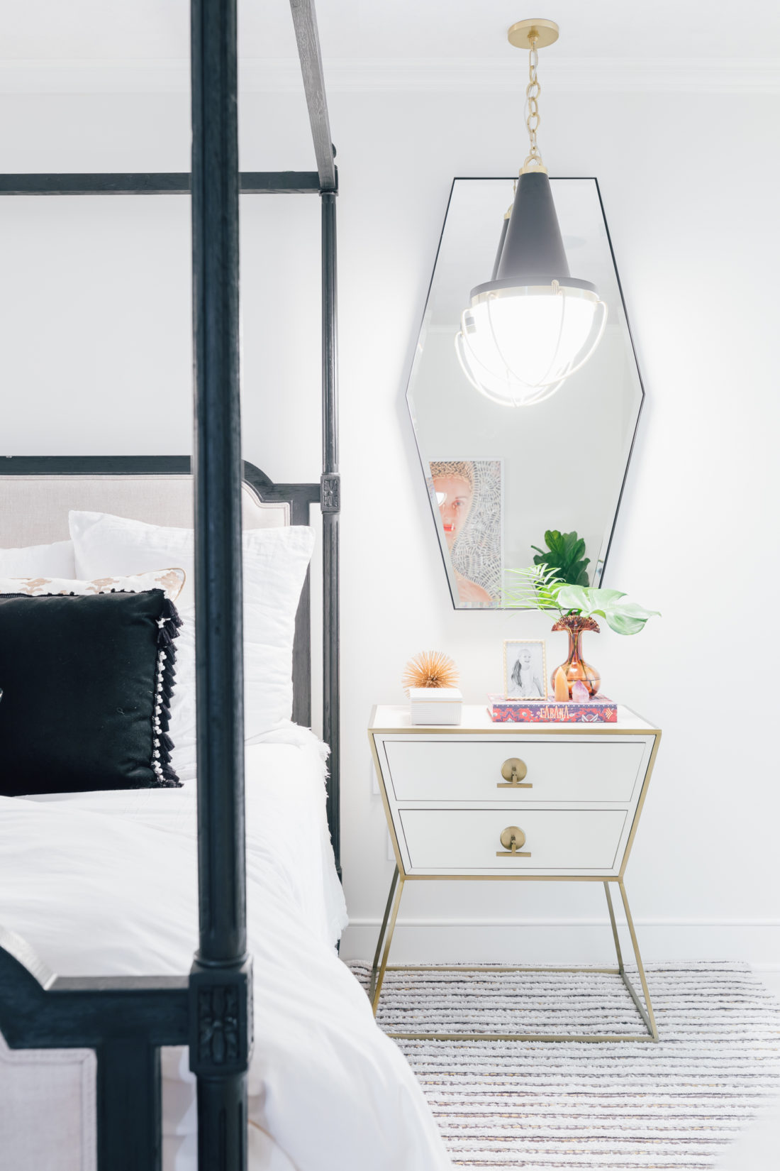 The side tables inside Eva Amurri Martino's new master bedroom