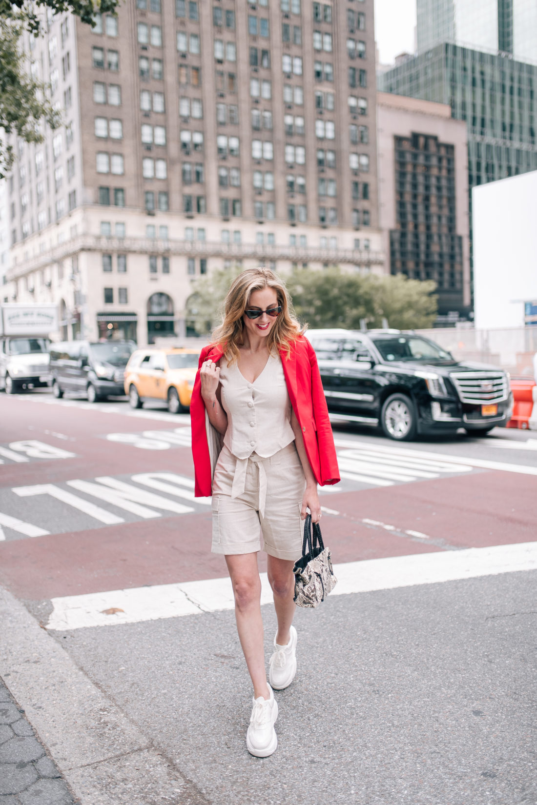 Eva Amurri Martino crosses the street in her native NYC