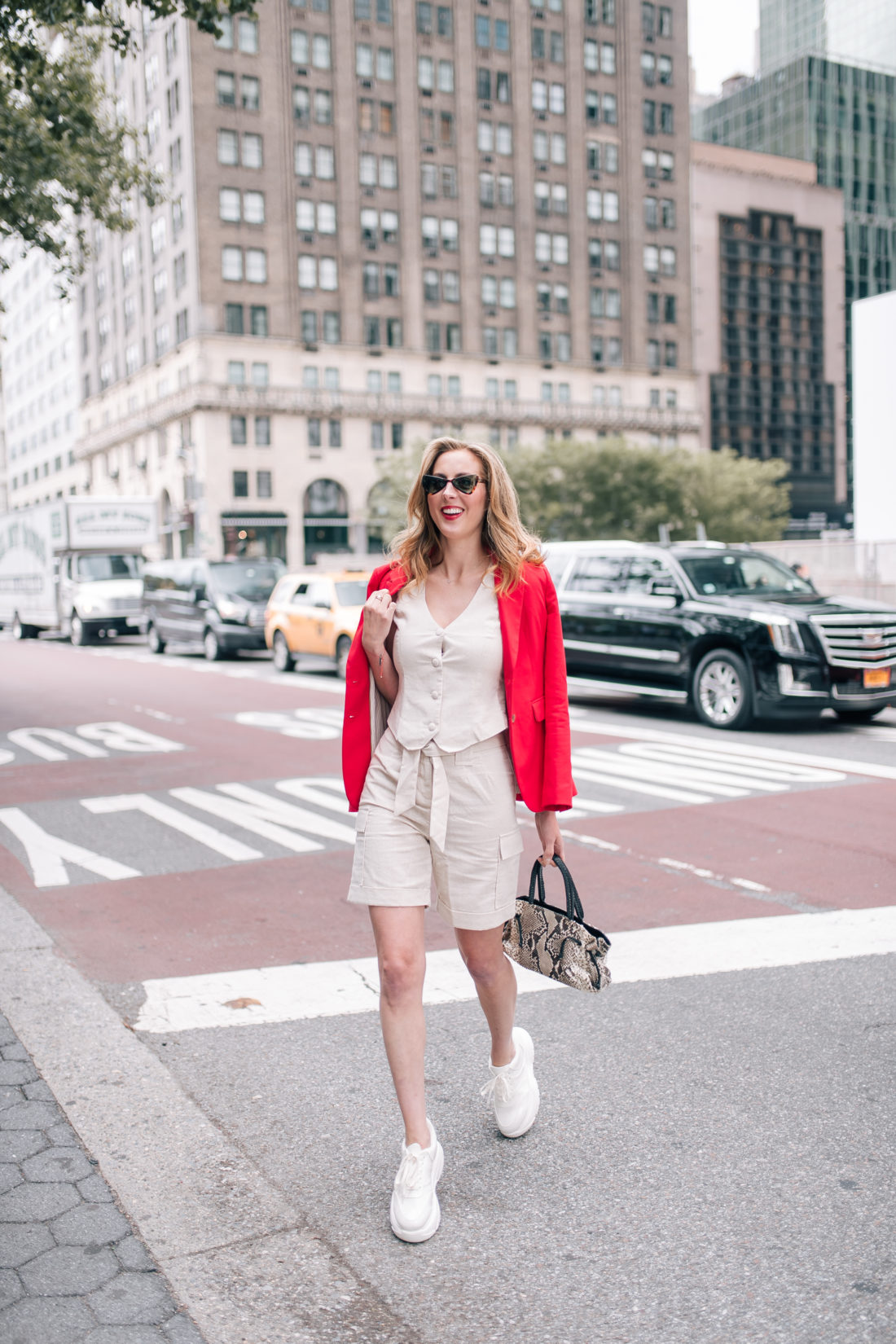 Eva Amurri Martino crosses the street in her native NYC