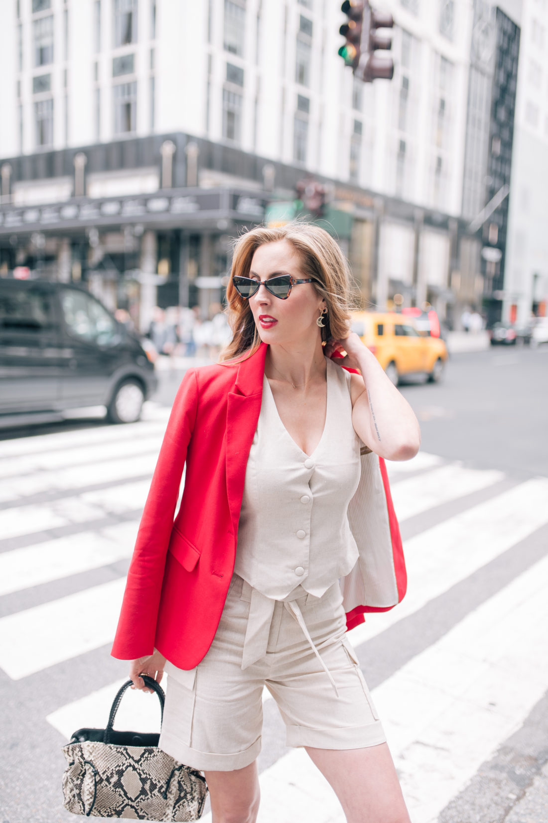 Eva Amurri Martino crosses the street in her native NYC