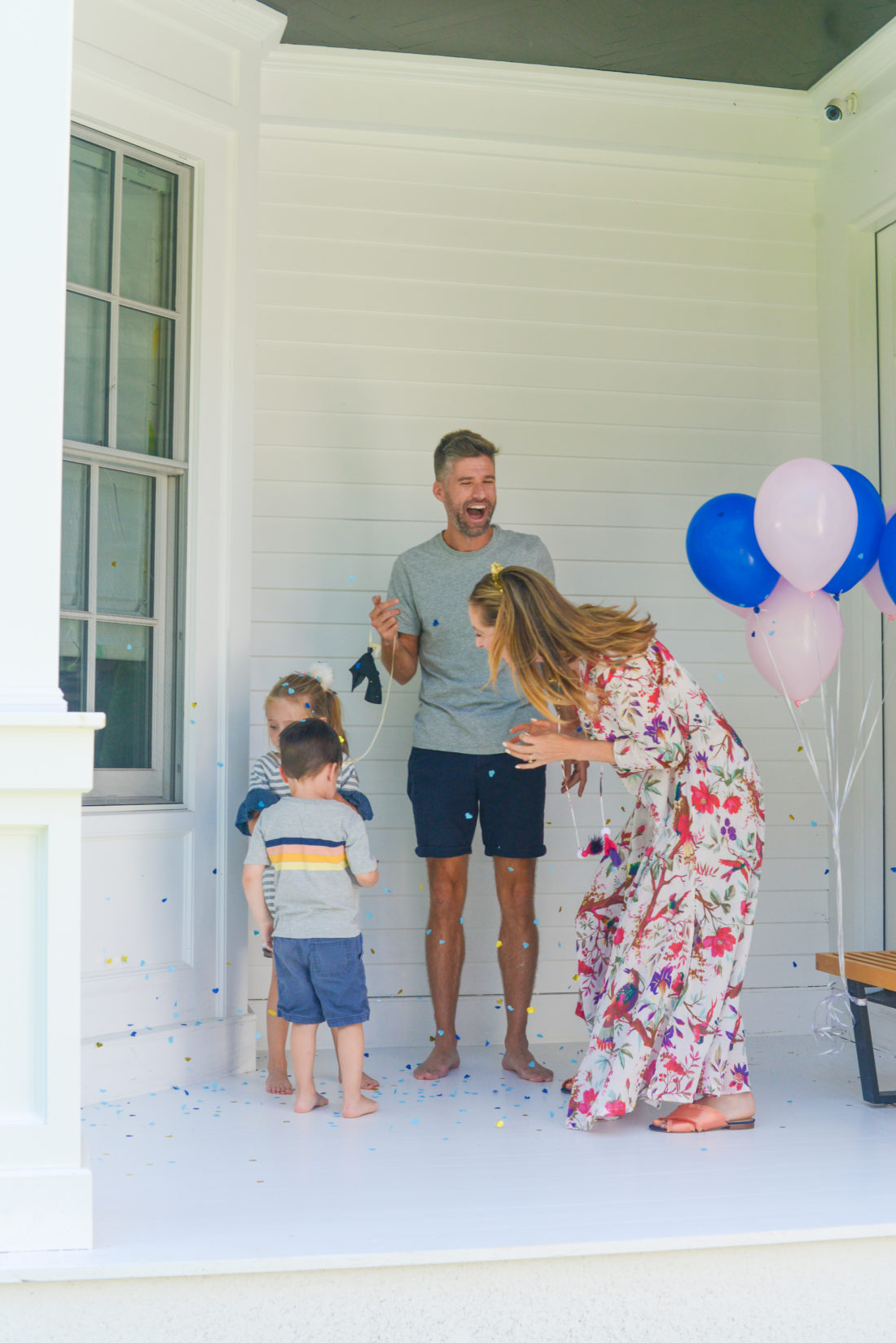 Eva Amurri Martino and husband Kyle find out the gender of their third child with their kids Marlowe and Major