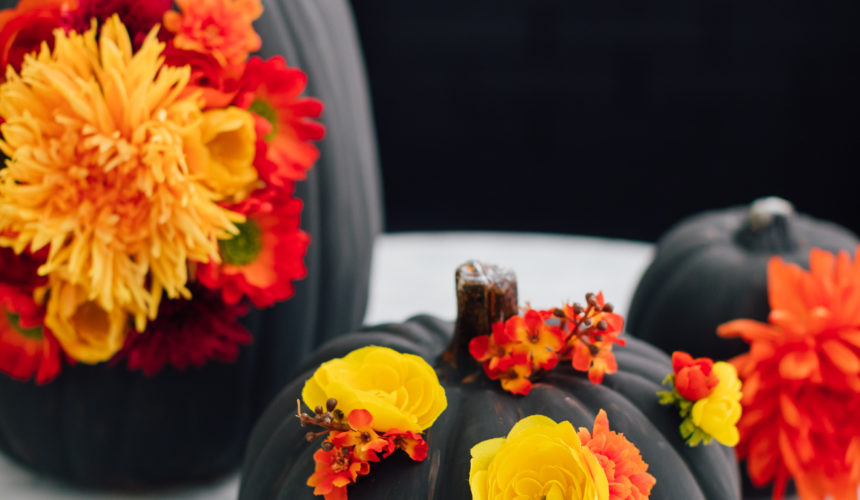 Eva Amurri Martino shares an easy fall DIY for faux floral pumpkins