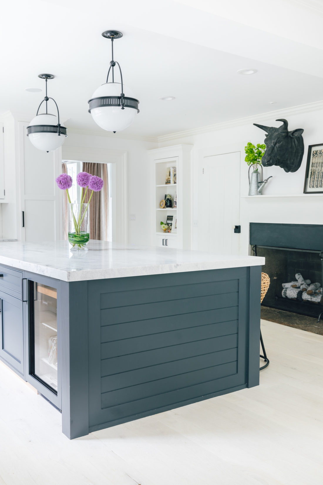 Eva Amurri Martino shares her renovated kitchen in her historical Connecticut home, featuring an open plan and a modern look