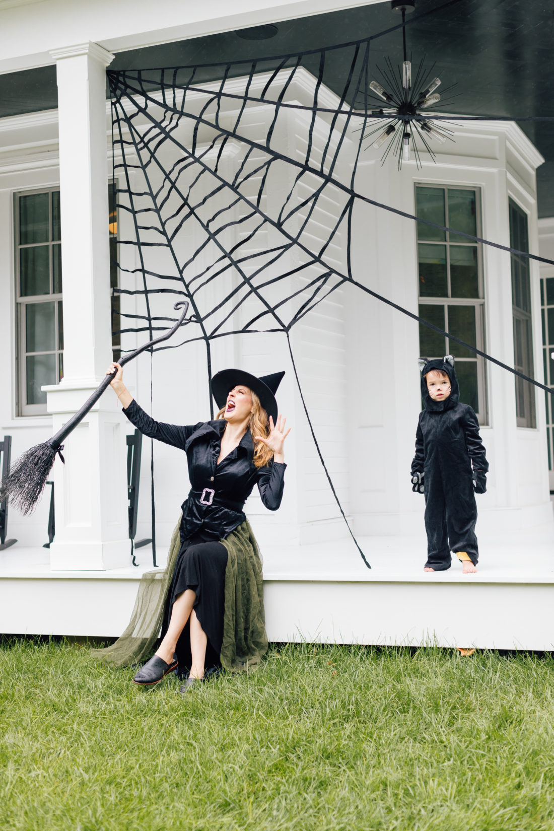 Eva Amurri Martino and son Major dress up their house for Halloween