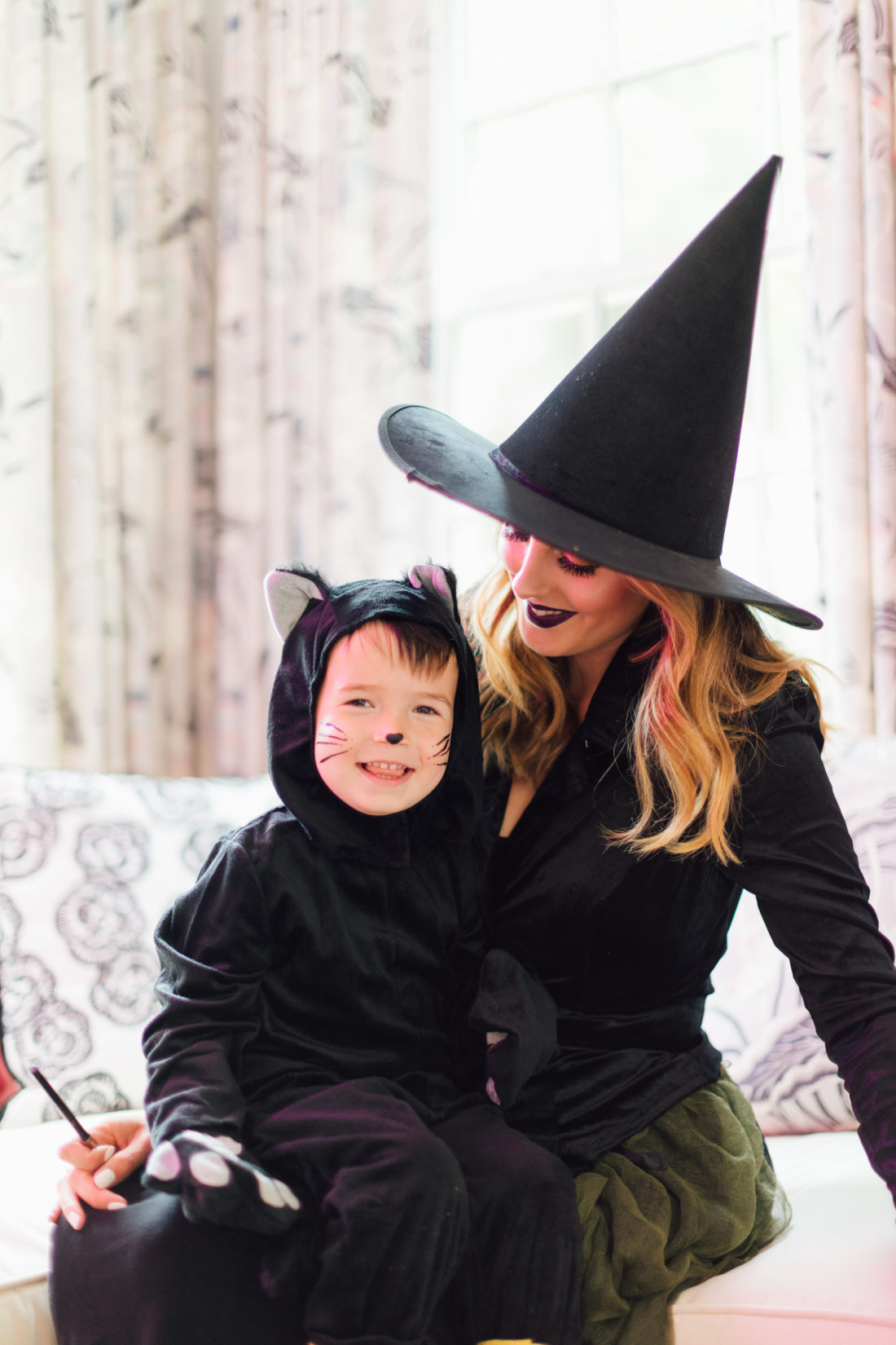 Eva Amurri Martino sits with son Major in some Halloween garb