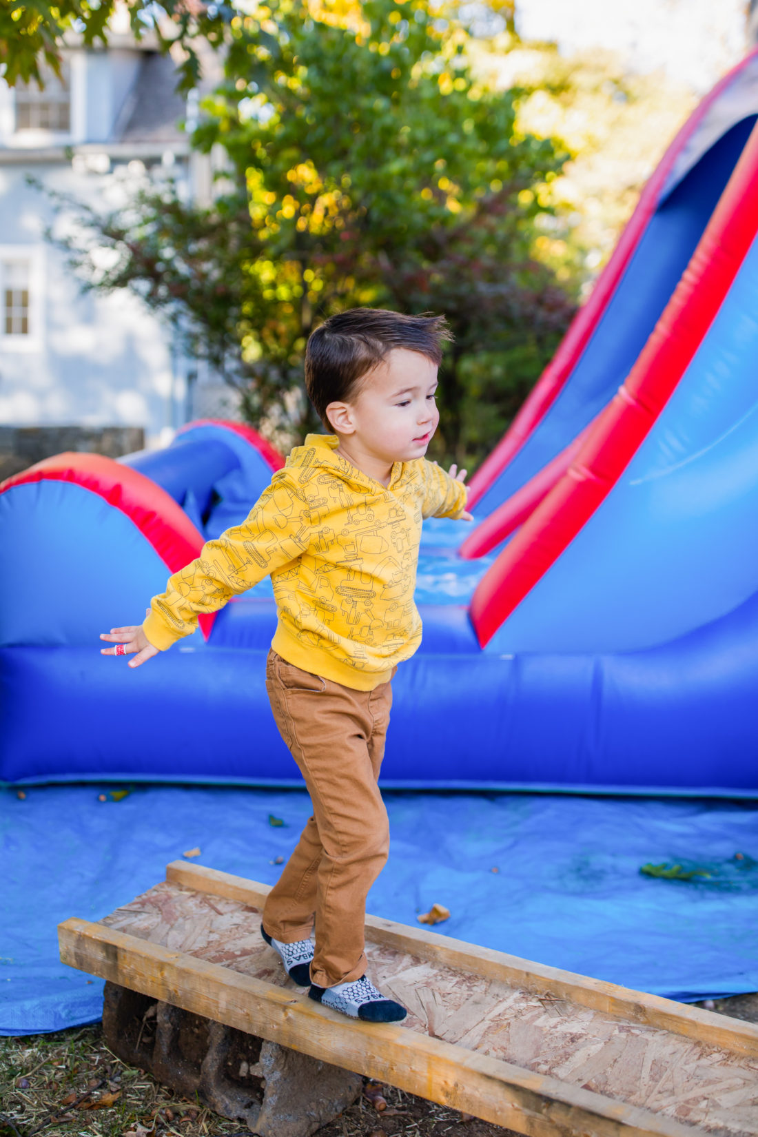 Major Martino reentering the Bouncy House at his 3rd Birthday Party