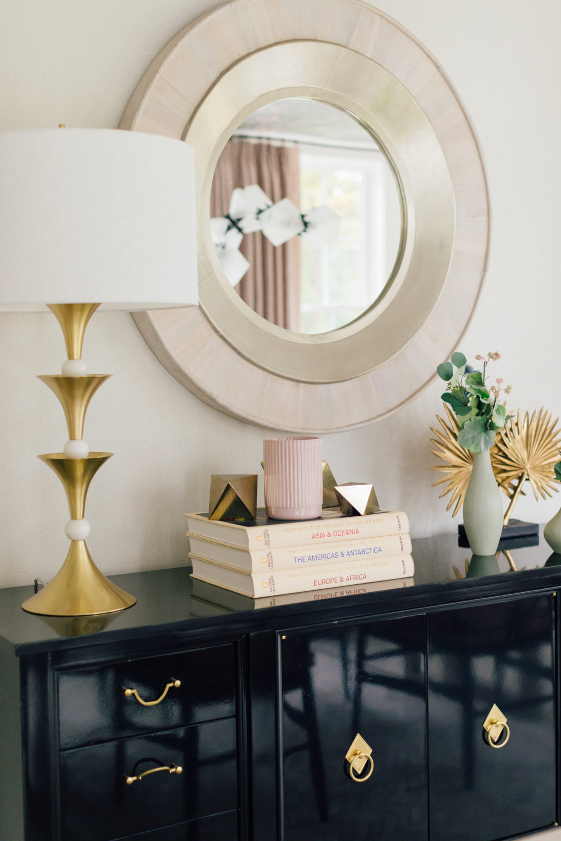 A closeup of the custom buffet in Eva Amurri Martino's newly renovated dining room