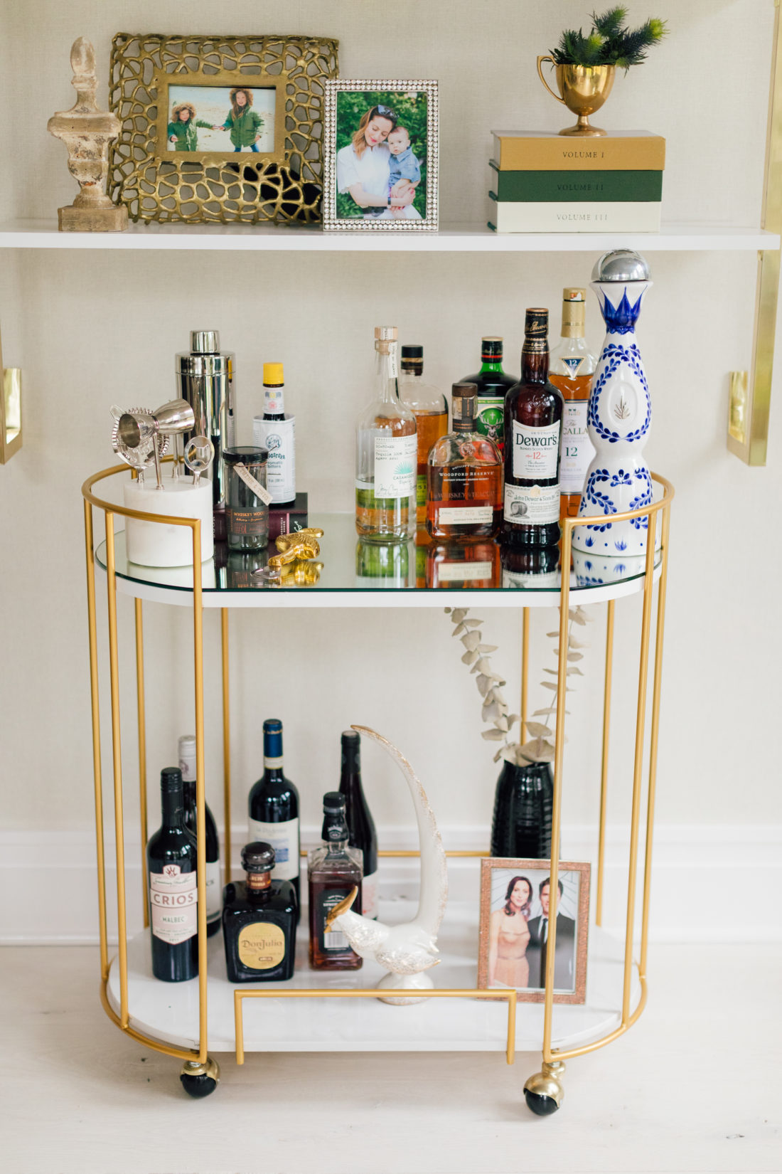 The bar car in Eva Amurri Martino's newly renovated dining room