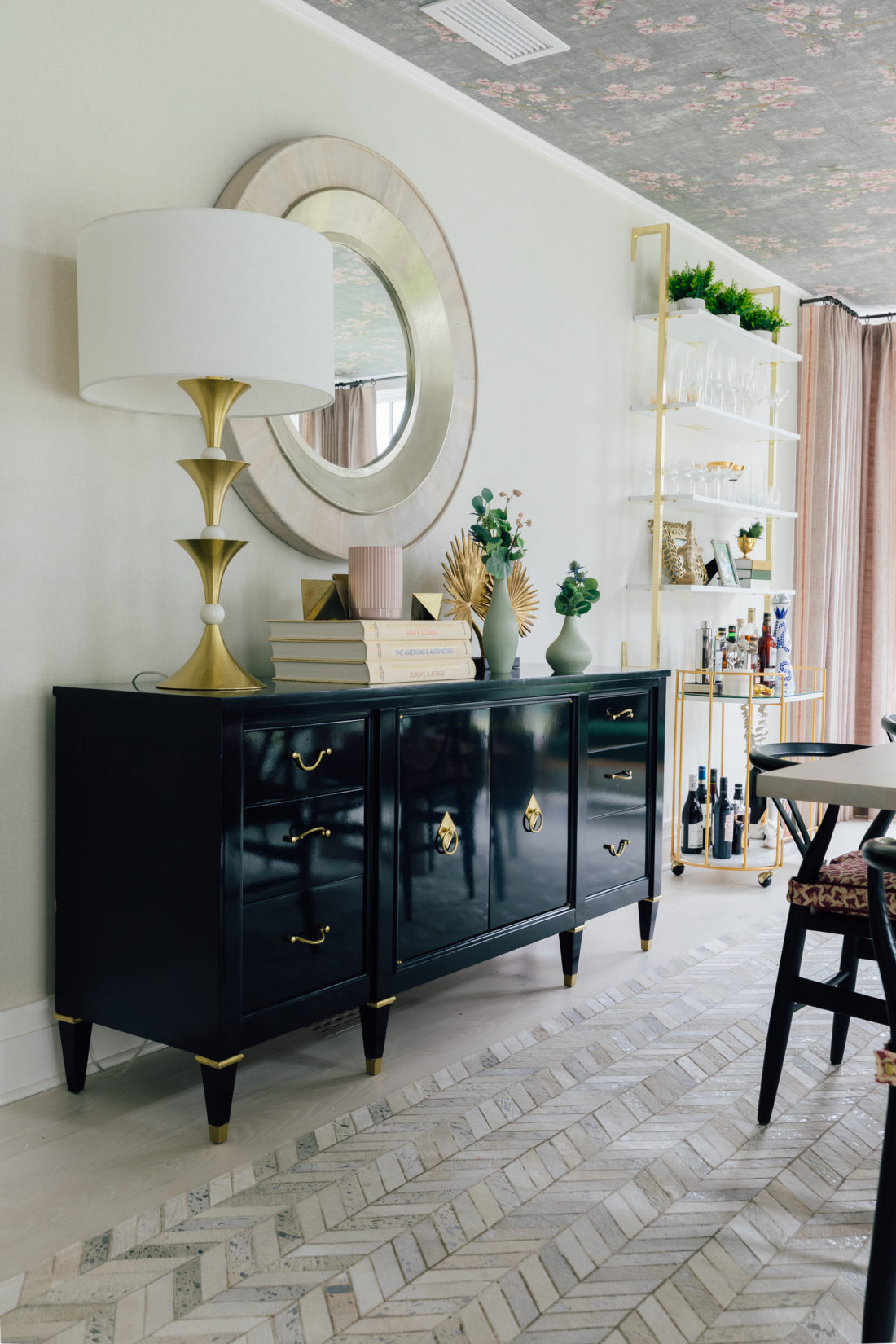 The custom Buffet inside Eva Amurri Martino's renovated dining room