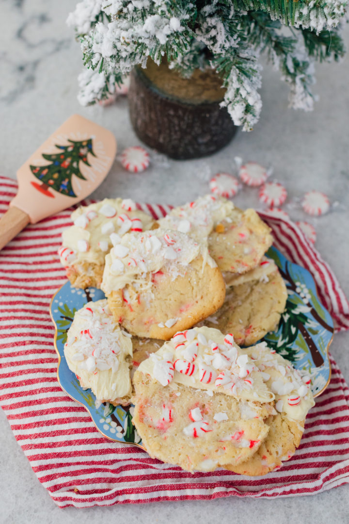 Eva Amurri shares three delicious Christmas desserts, including White Chocolate Dipped Peppermint Crunch Cookies