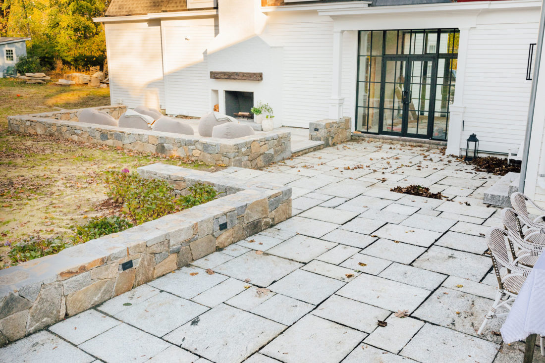 Swenson Granite stone on the patio of Eva Amurri Martino's Connecticut home