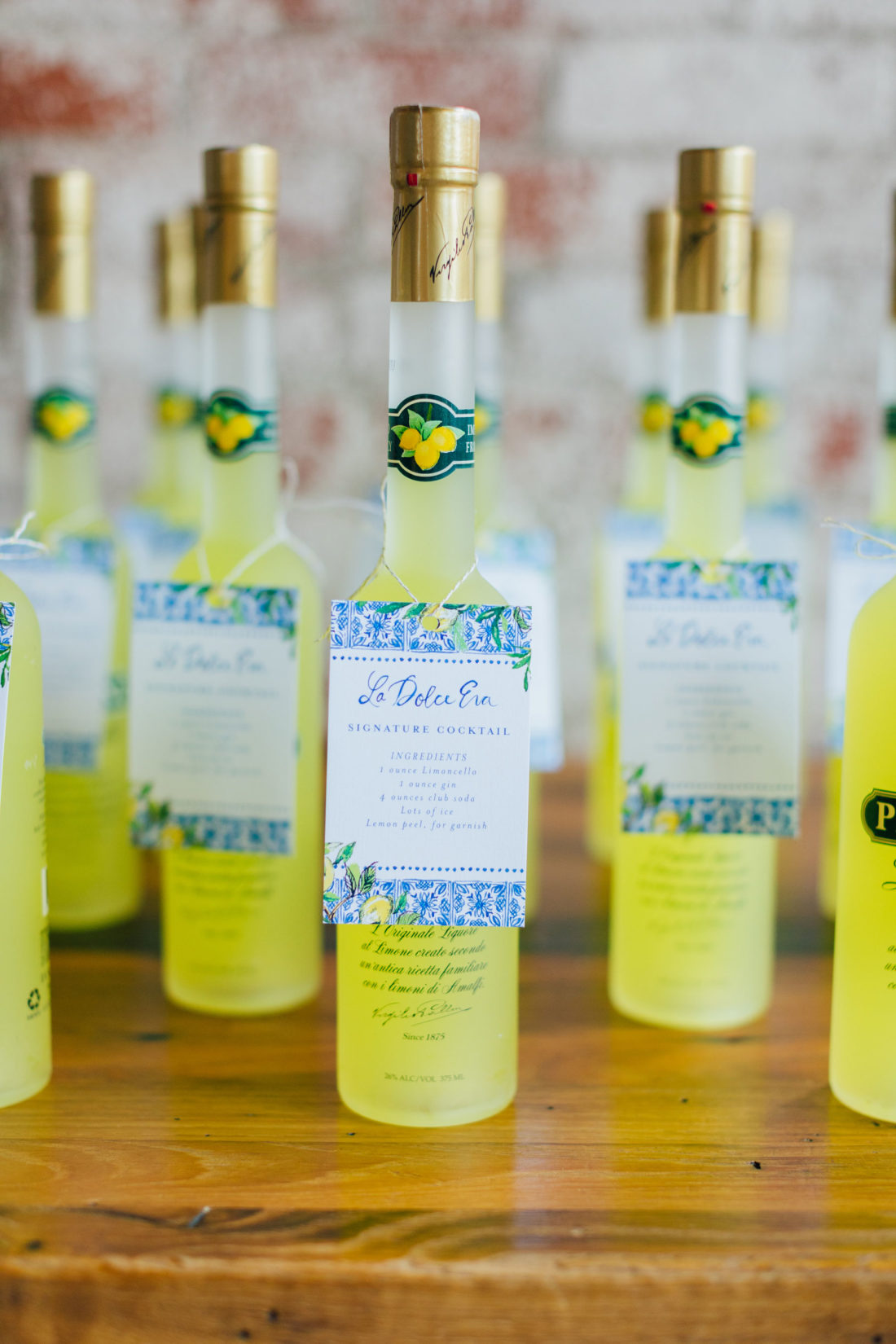 The limoncello party favors at blogger Eva Amurri's Baby Sprinkle