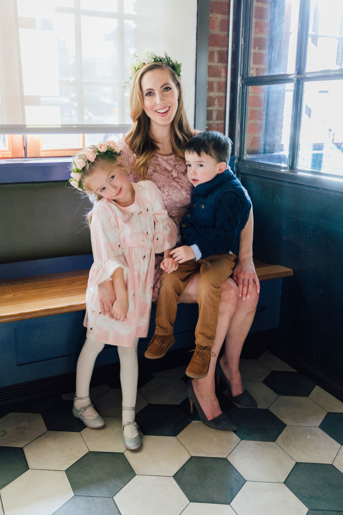 Blogger Eva Amurri and her kids Marlowe and Major at her Baby Sprinkle