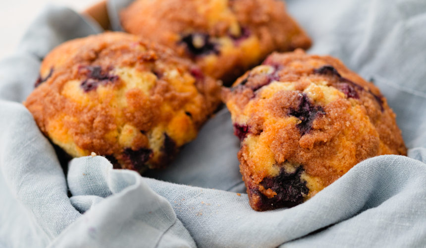 Eva Amurri shares her recipe for Blueberry Crumble Muffins