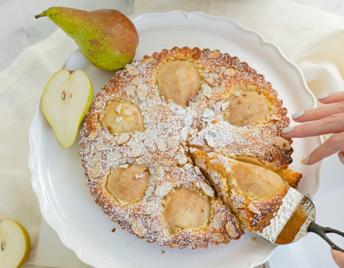 Eva Amurri shares a recipe for an Italian Almond Pear Cake