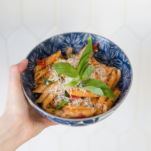 Eva Amurri shares a one-pot tomato basil pasta recipe