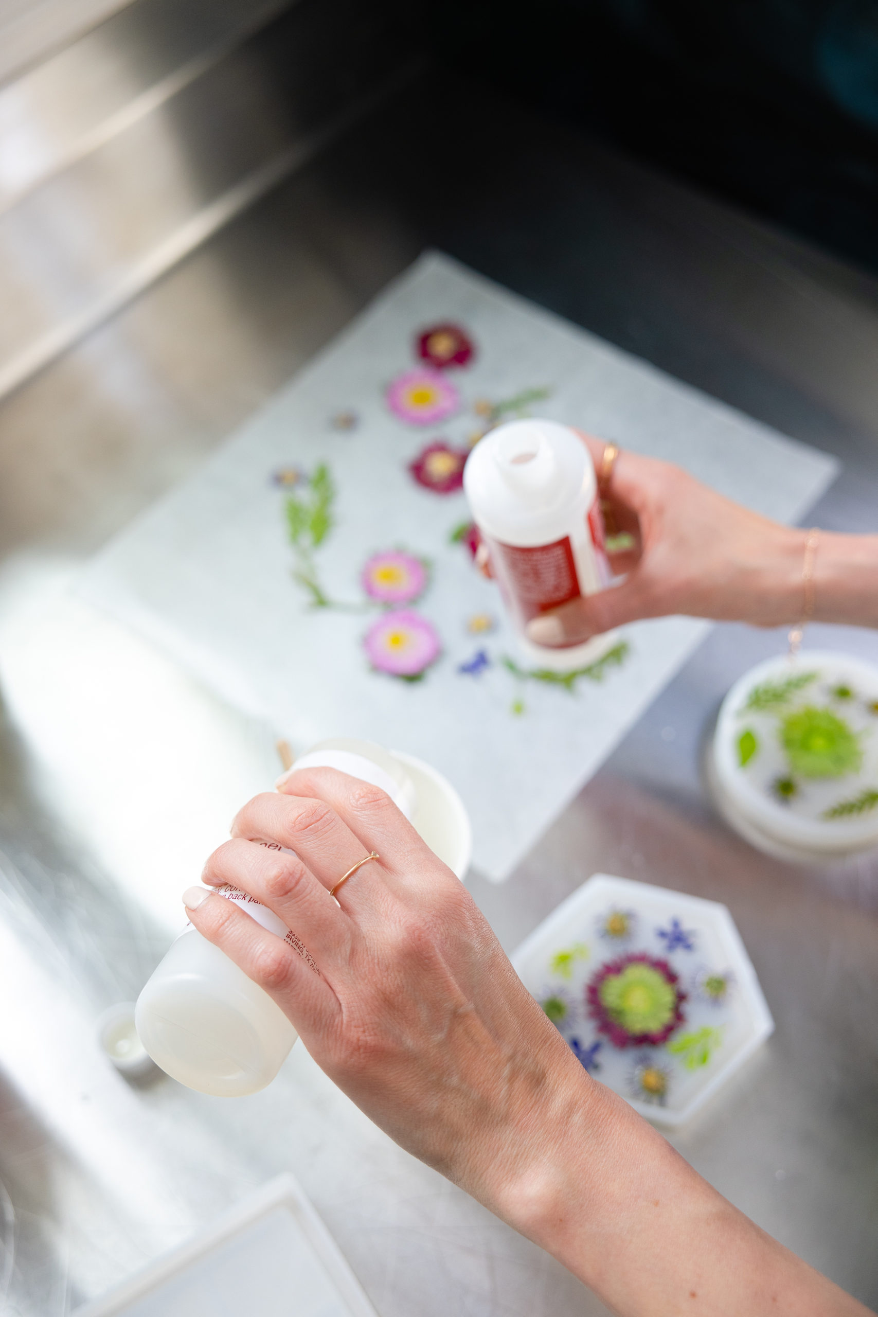 DIY resin coasters with dried pressed flowers - Gardening4Joy