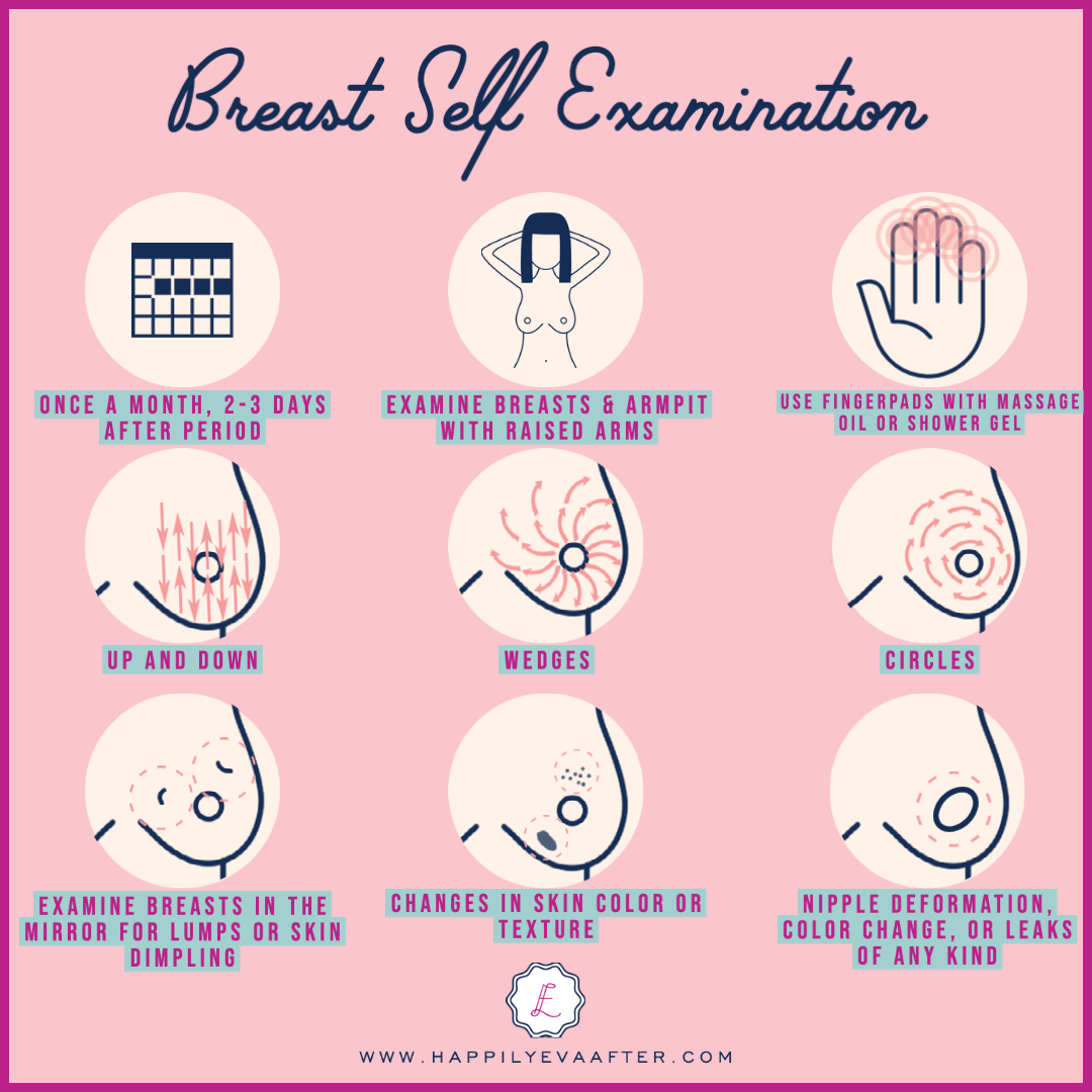 How to give yourself an at-home breast self examination | Happily Eva After | www.happilyevaafter.com