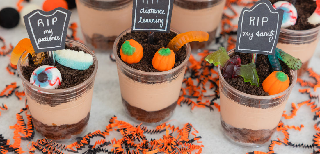 Eva Amurri shares her Spooky Personalized Graveyard Pudding Cups