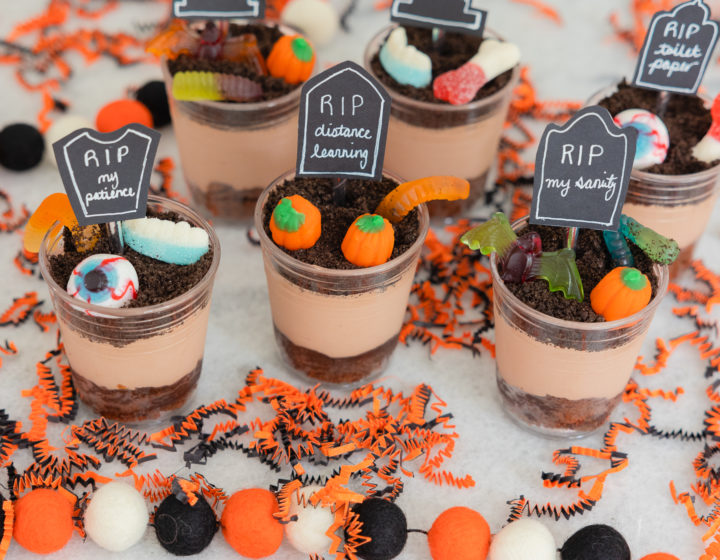 Eva Amurri shares her Spooky Personalized Graveyard Pudding Cups